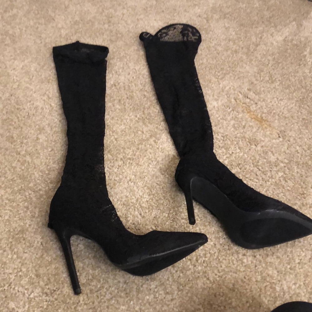 Sexy lace knee high heels!! Never worn! - Picture 6 of 10